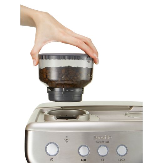 Breville Espresso Coffee Machine - Stainless Steel - Fitting Bean Hopper